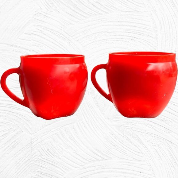 Vintage **Kellogg's Apple Jacks** Cereal Red Mug Set of 2 - Picture 2 of 5